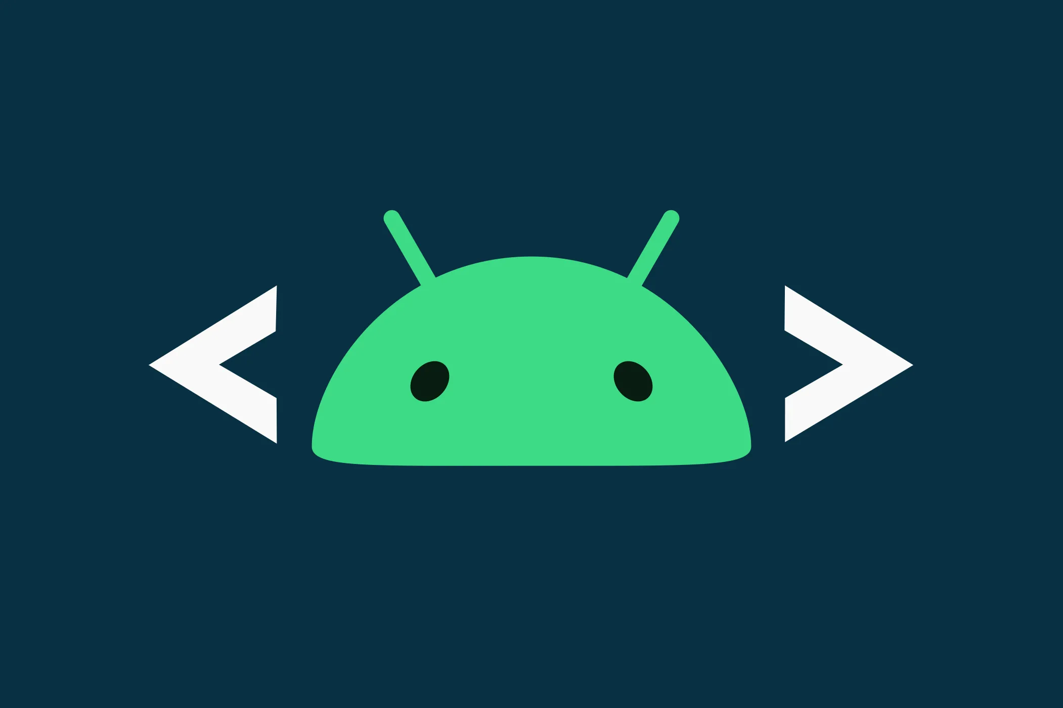 Biểu tượng robot Android với khung nhọn, minh họa cho chế độ gỡ lỗi USB