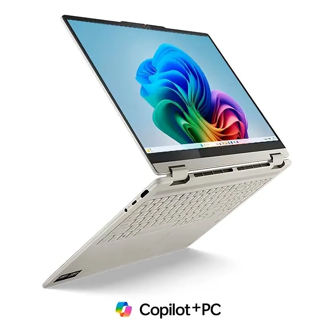 Cận cảnh Lenovo Yoga 7 2-in-1 AMD với bàn phím có đèn nền và touchpad lớn.
