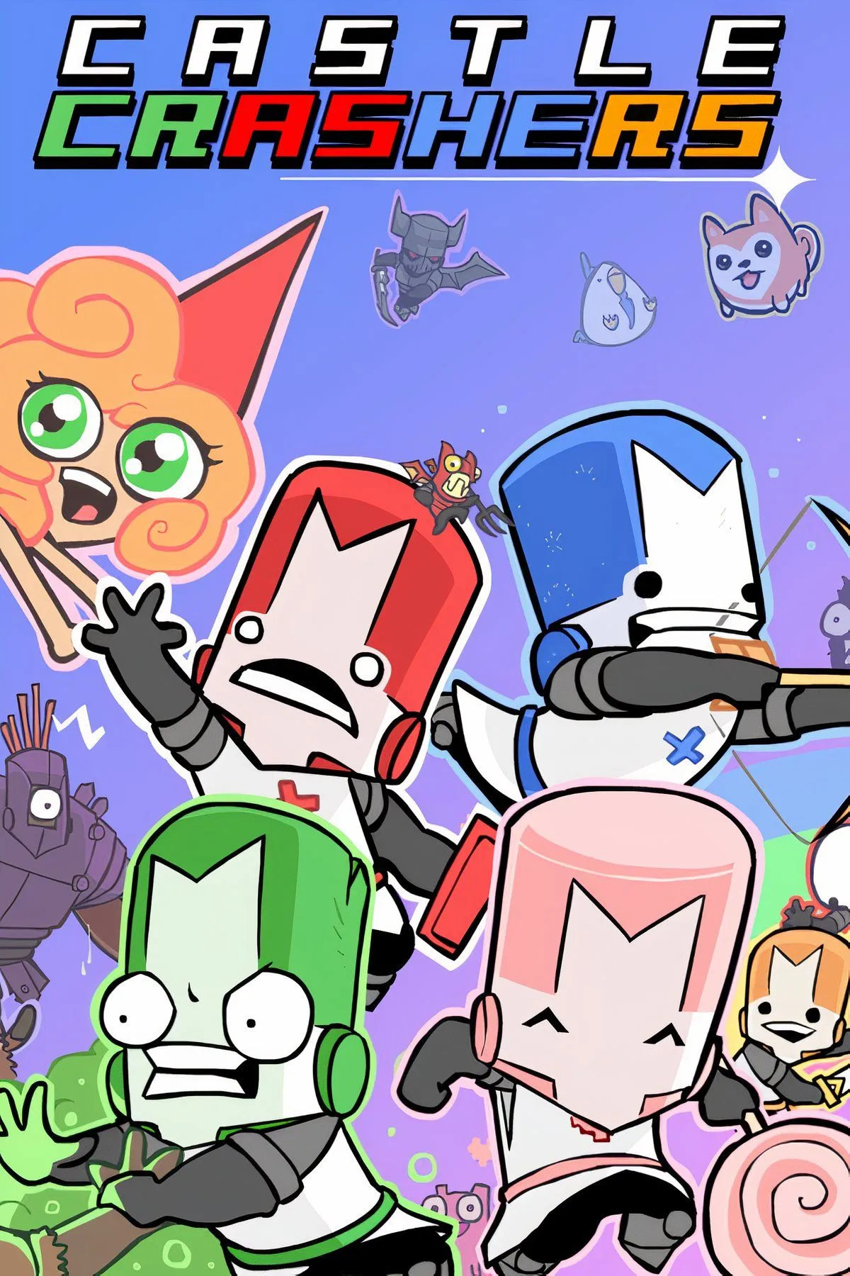 Cảnh chiến đấu hành động 2D trong Castle Crashers, game phiêu lưu kinh điển cho cặp đôi