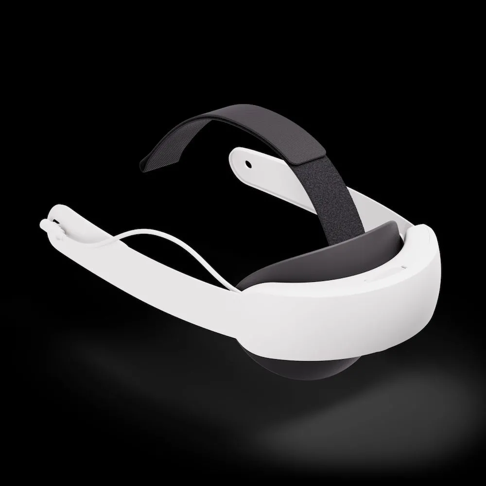 Dây đeo Meta Quest 3 Elite Strap màu đen tích hợp pin, giúp tăng thời lượng sử dụng cho kính thực tế ảo Meta Quest 3