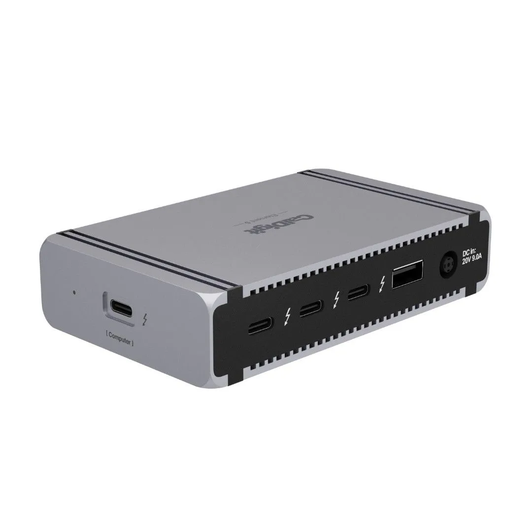 Dock CalDigit E5 (Element 5) với nhiều cổng Thunderbolt 5 và USB-A/USB-C, cung cấp khả năng kết nối mở rộng