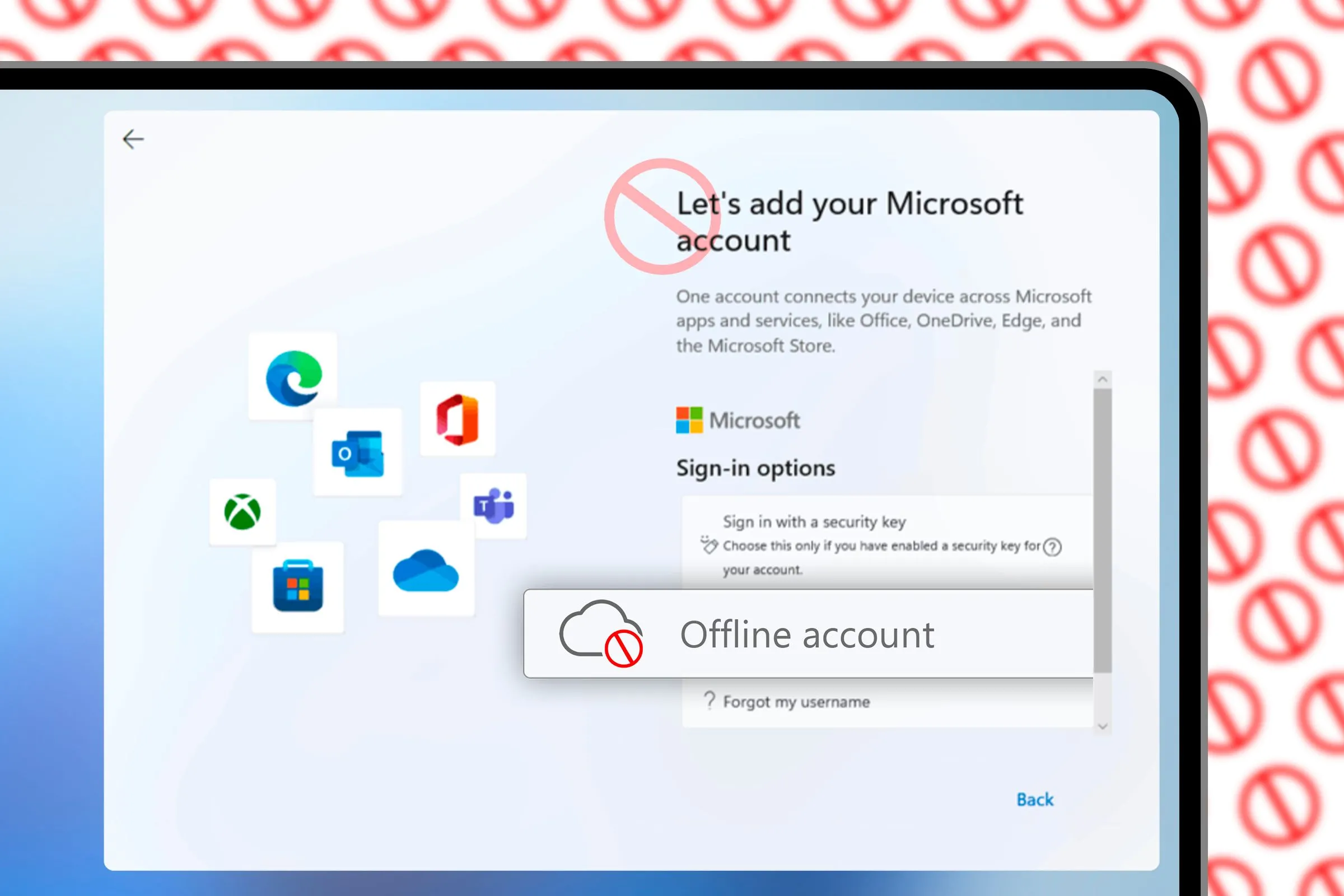 Giao diện cài đặt tài khoản Microsoft trên Windows 11
