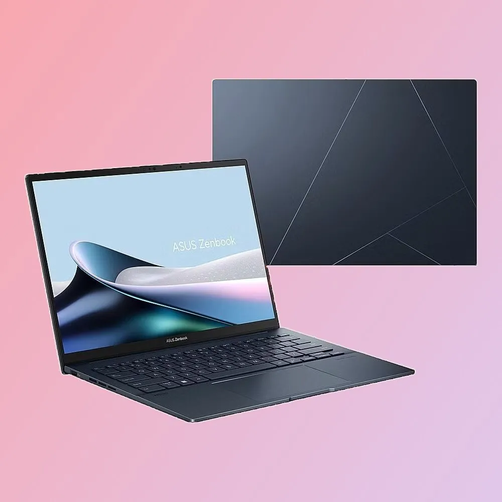 Laptop ASUS Zenbook 14 OLED với màn hình cảm ứng sắc nét, thiết kế tinh tế.