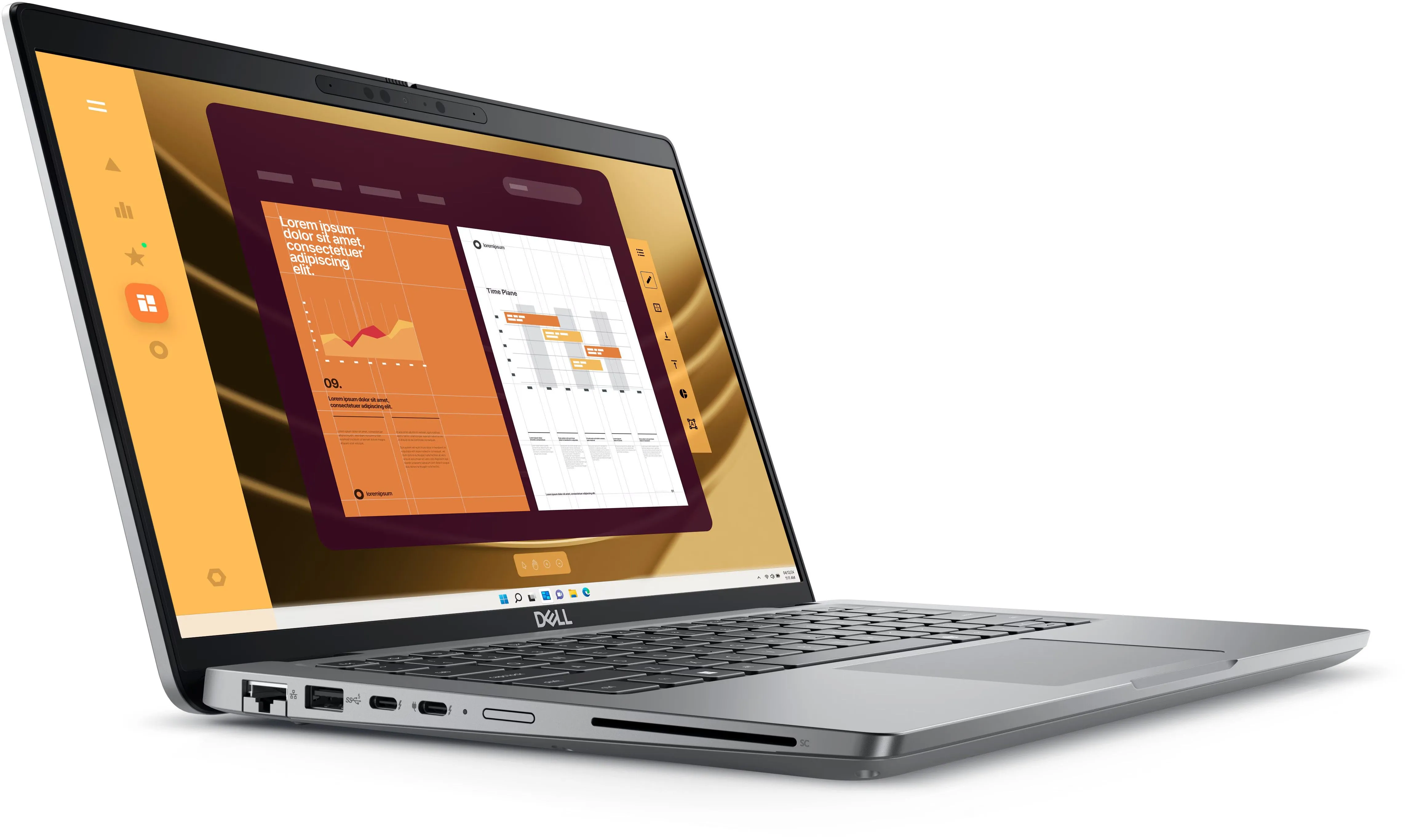 Laptop Dell Latitude 5450 với màn hình hiển thị sống động, phù hợp công việc chuyên nghiệp.