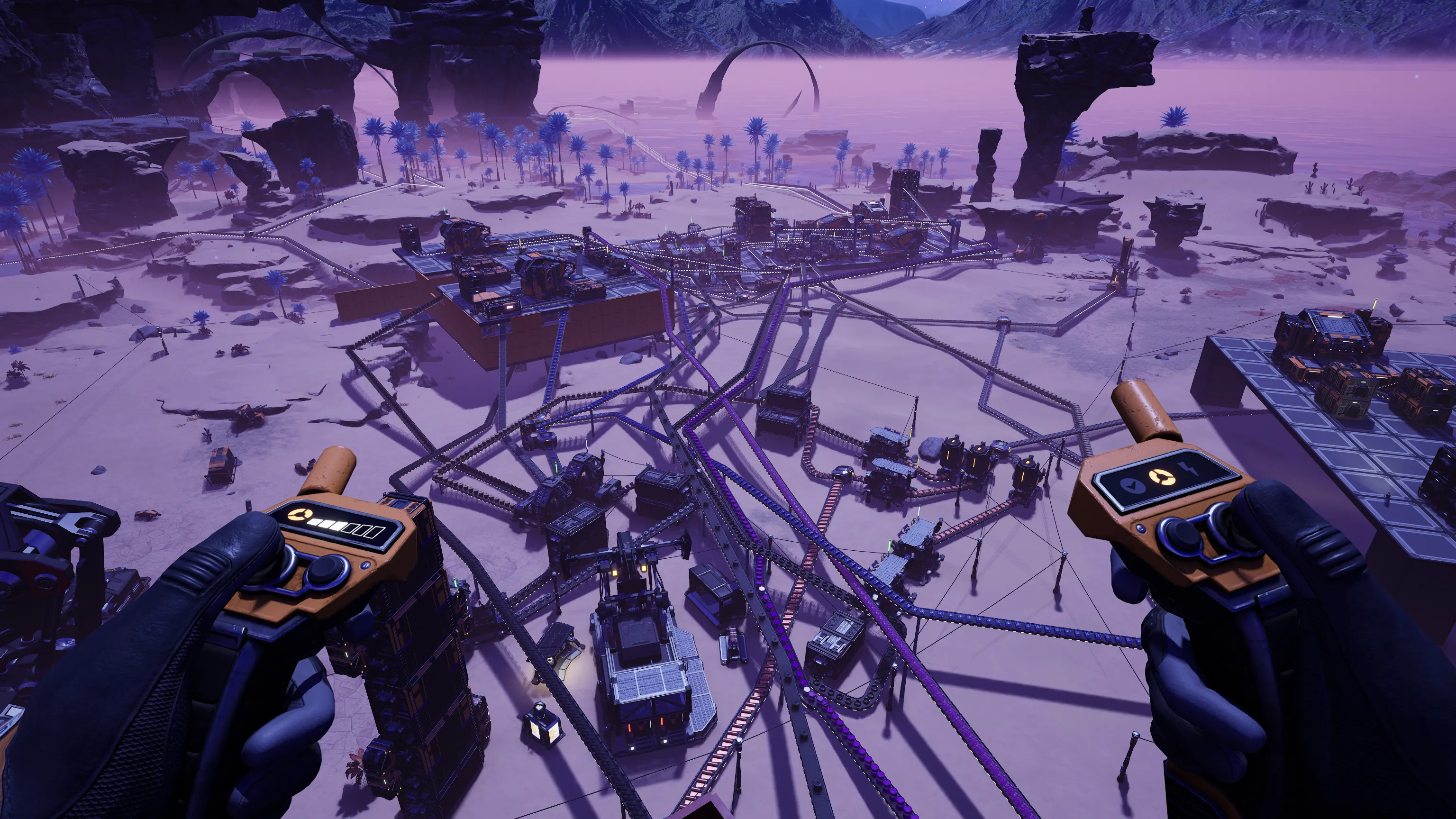 Mớ dây chuyền băng tải chằng chịt, ưu tiên chức năng hơn thẩm mỹ trong Satisfactory