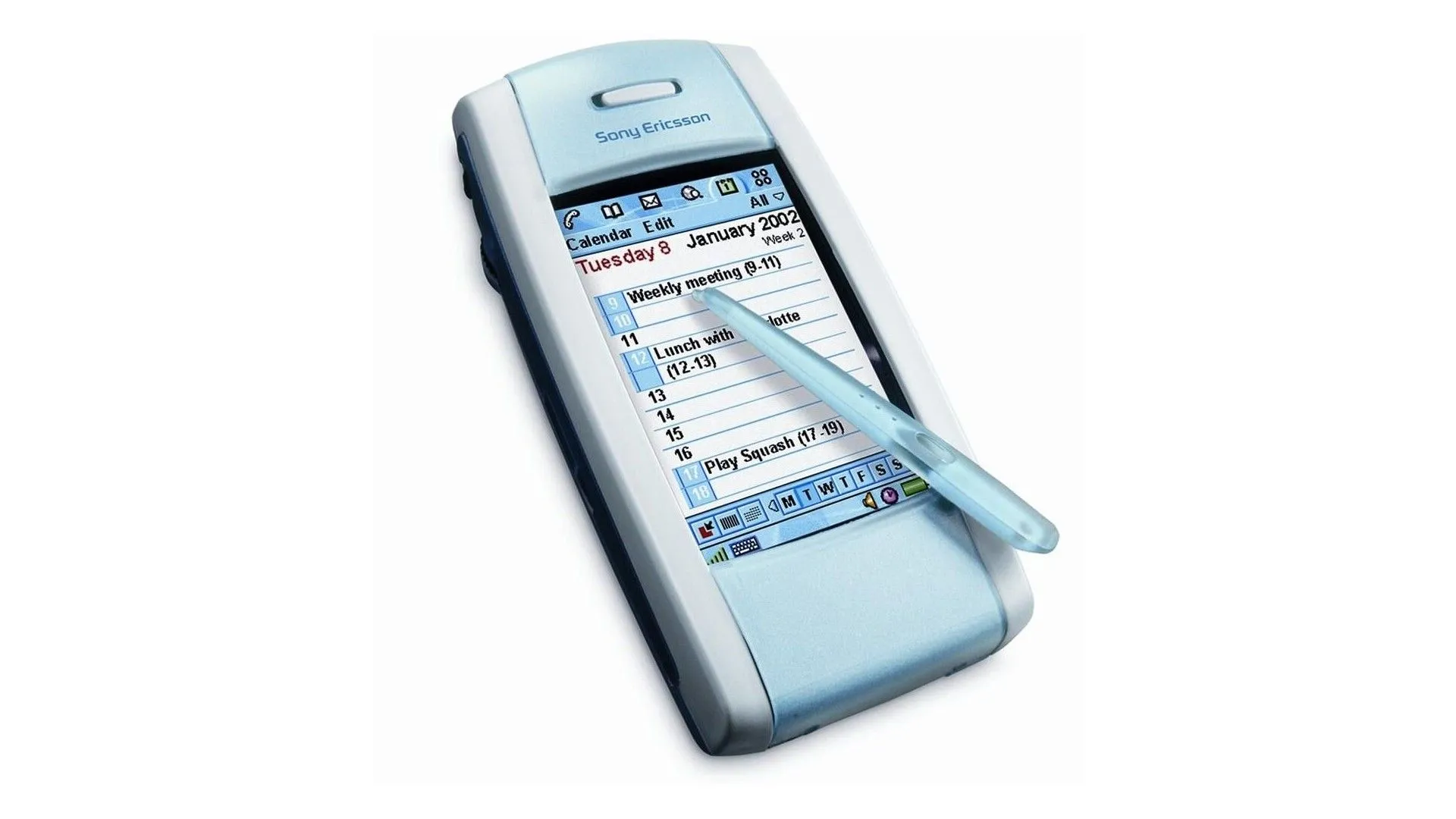 Smartphone Sony Ericsson P800 với màn hình cảm ứng và bàn phím lật độc đáo