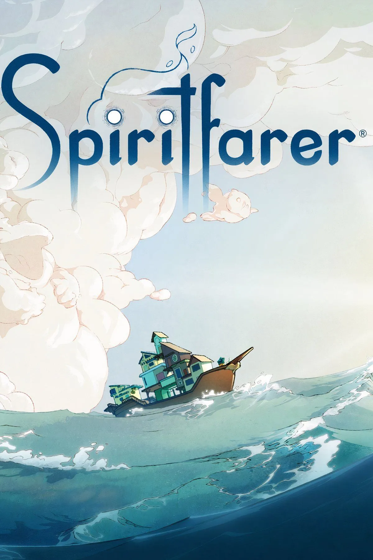 Stella và mèo Daffodil trên chiếc phà trong Spiritfarer, game quản lý cảm động cho cặp đôi