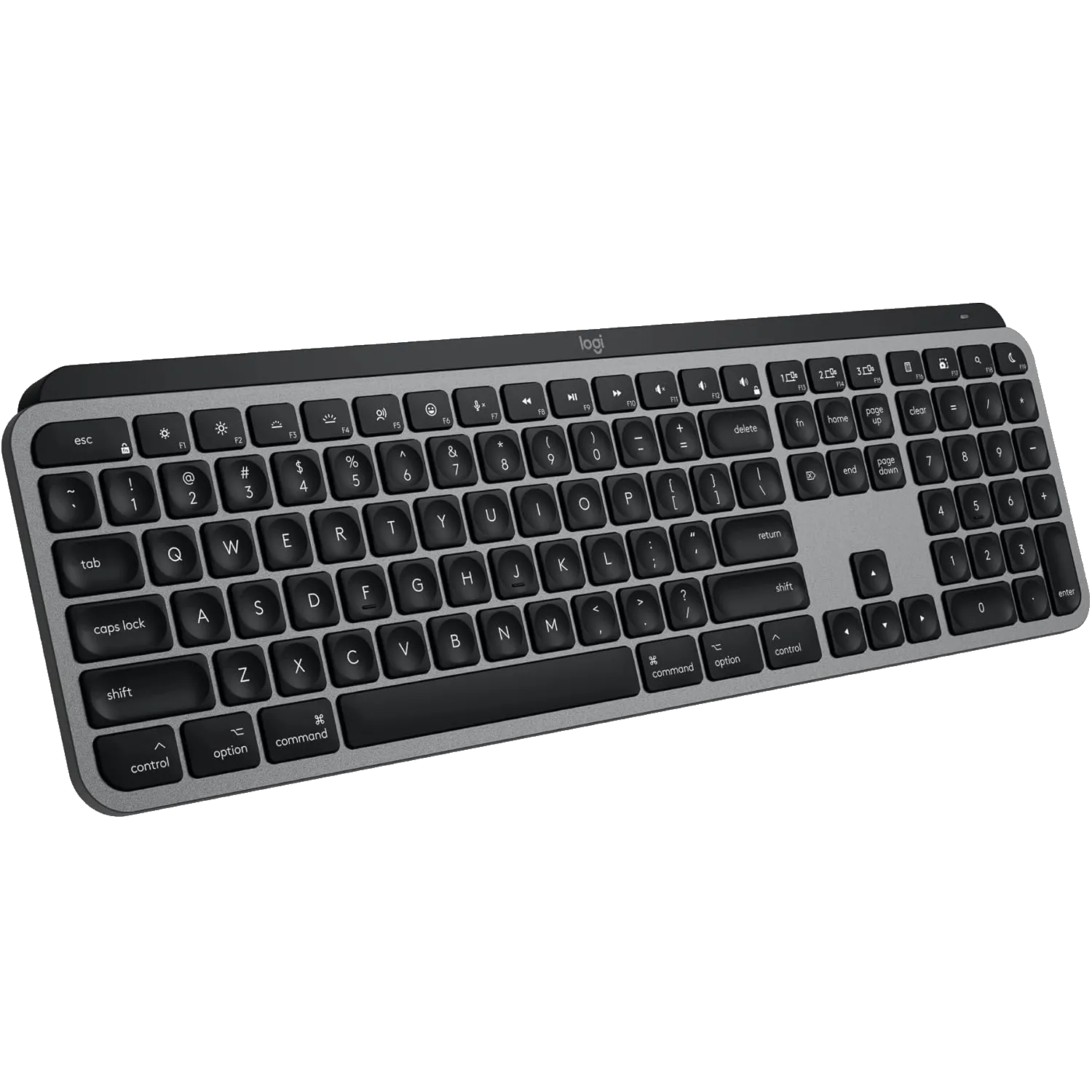 Bàn phím không dây Logitech MX Keys S với layout dành cho Mac, sạc USB-C và thời lượng pin ấn tượng.