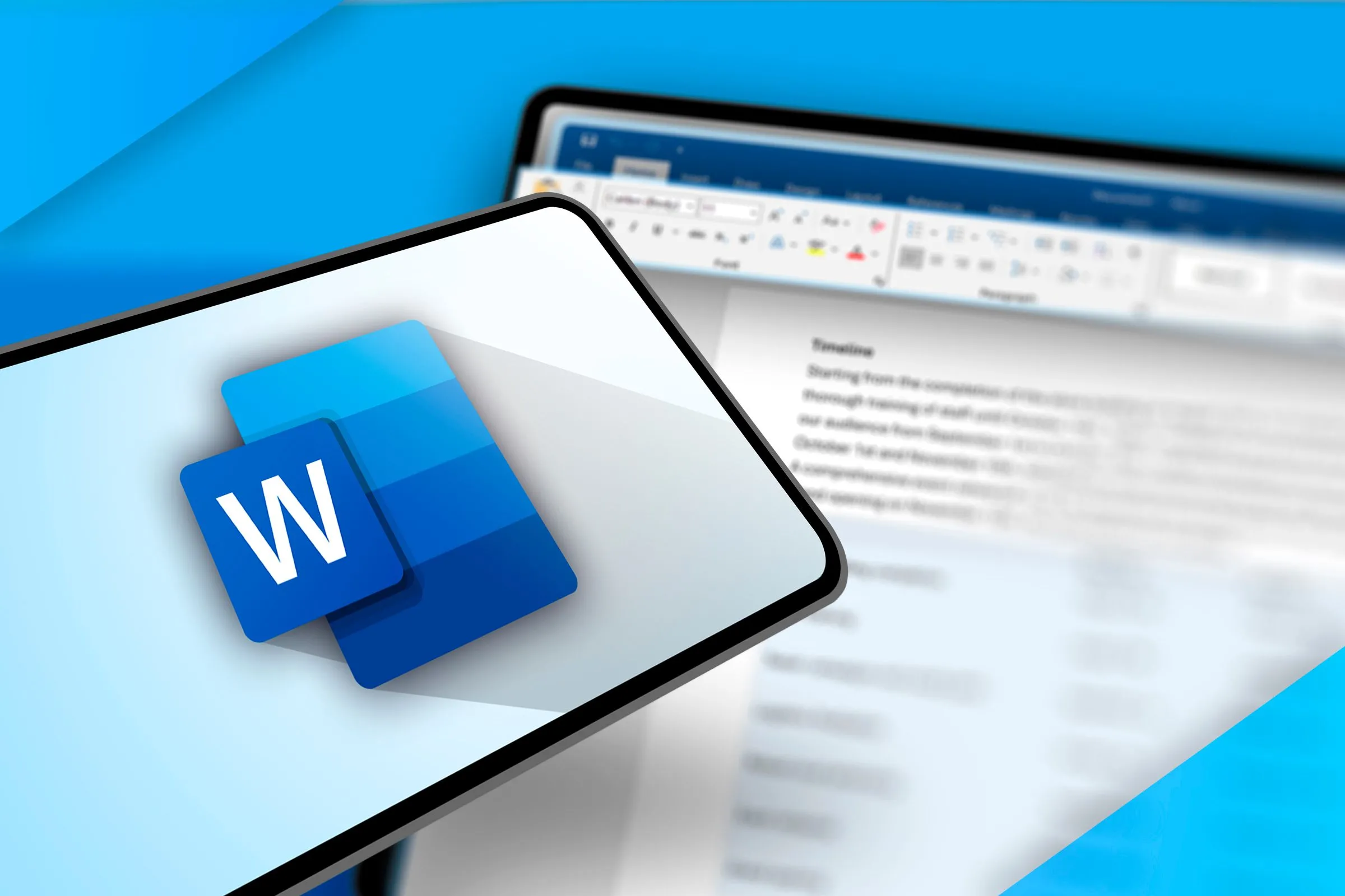 Biểu tượng Microsoft Word trên điện thoại, thể hiện tính tương thích rộng rãi của PDF trên thiết bị di động
