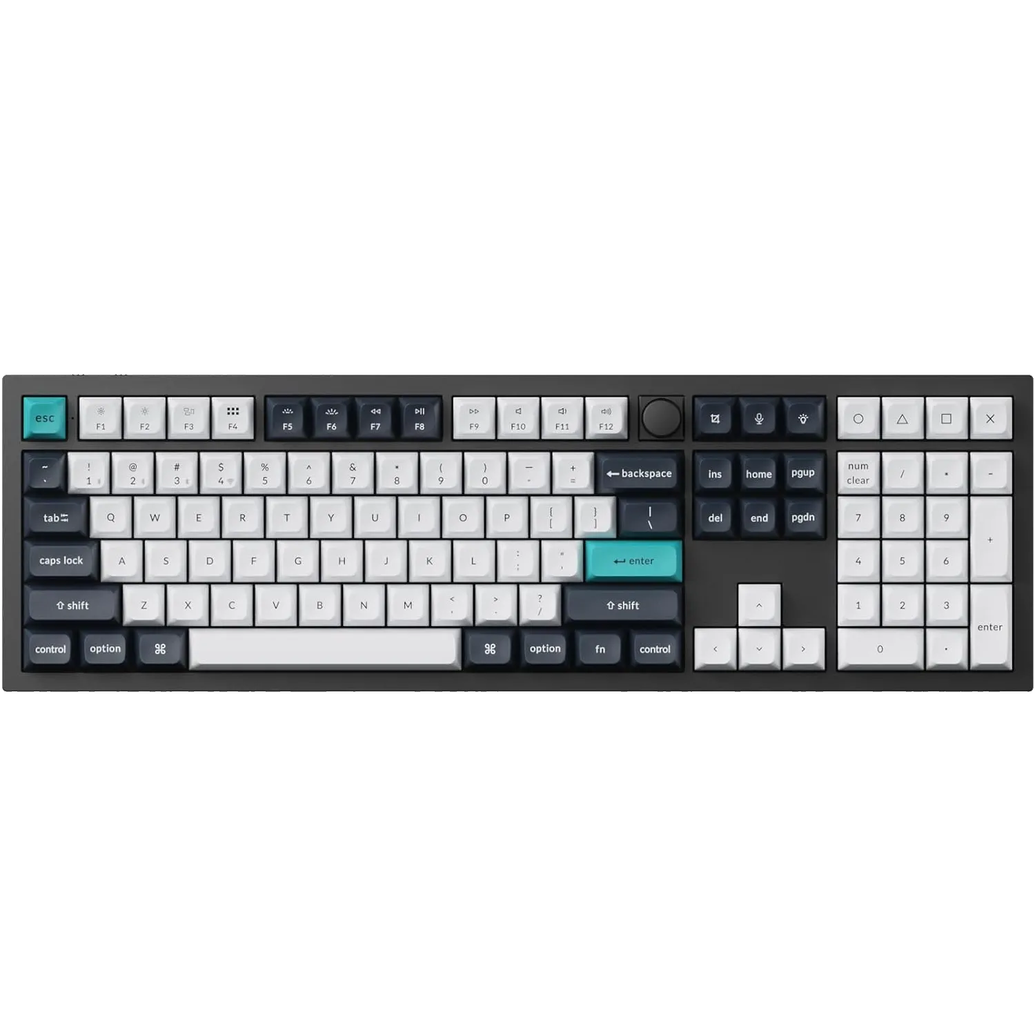 Cận cảnh bàn phím không dây Bluetooth Keychron Q6 Max màu đen với các phím PBT chất lượng cao.