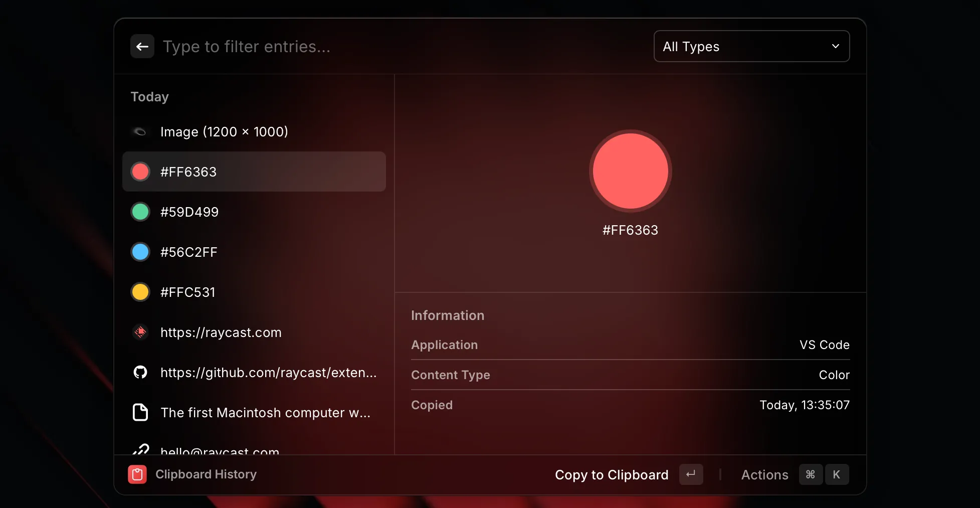 Giao diện Raycast trên macOS hiển thị cửa sổ launcher tìm kiếm và các tiện ích mở rộng, thay thế cho Spotlight.