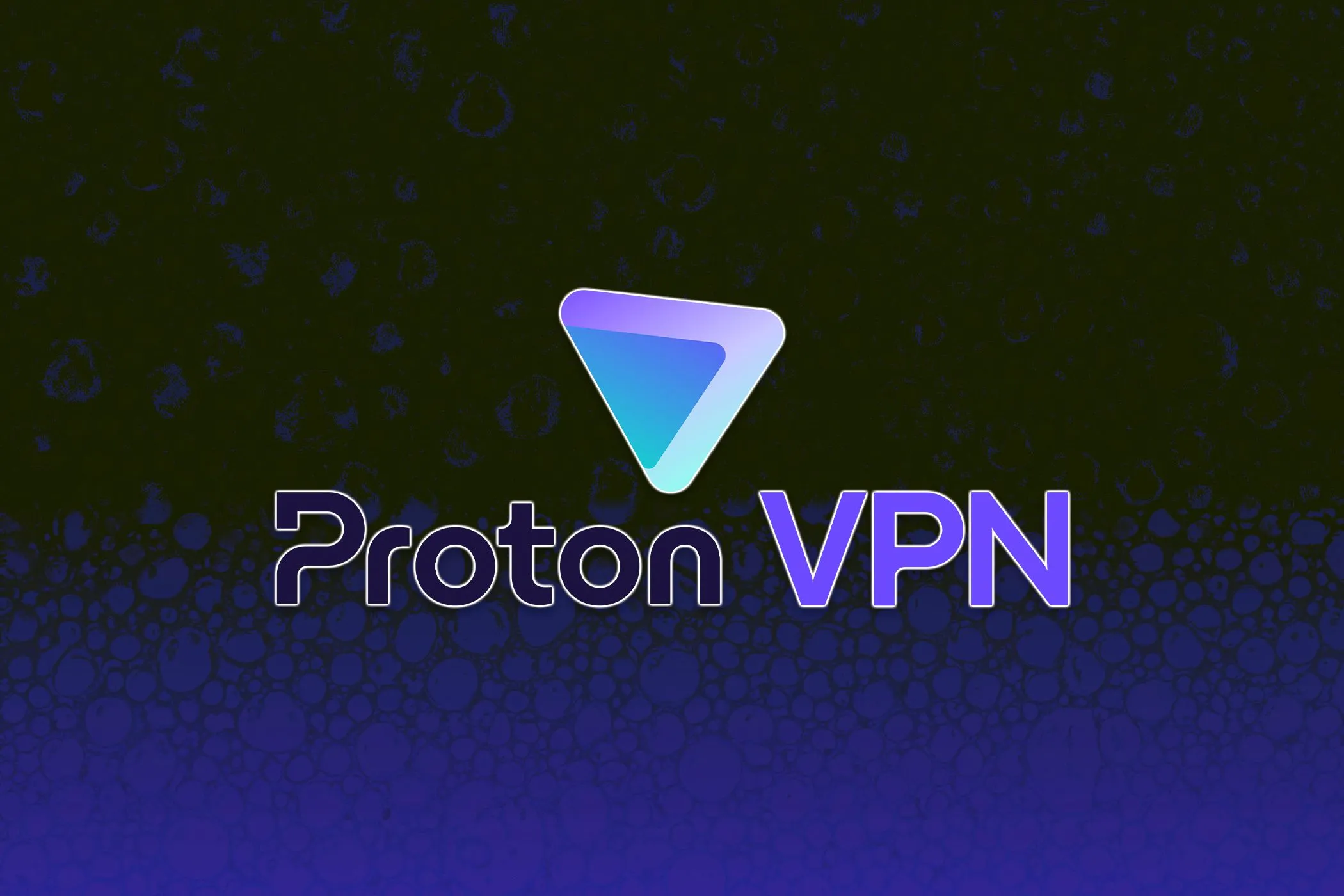 Logo Proton VPN trên nền xanh đen, thể hiện sự bảo mật và riêng tư của dịch vụ VPN