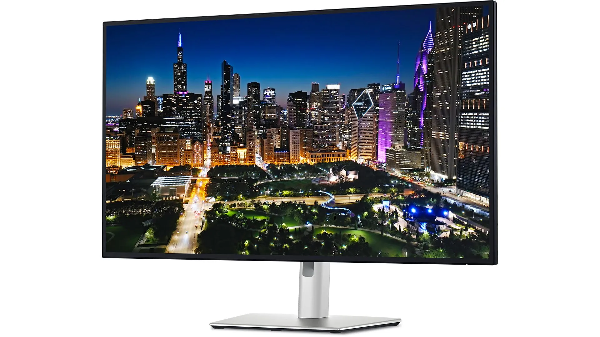 Màn hình Dell UltraSharp 4K Thunderbolt Hub nhìn thẳng, đại diện cho màn hình gaming cao cấp và các cài đặt hình ảnh nâng cao