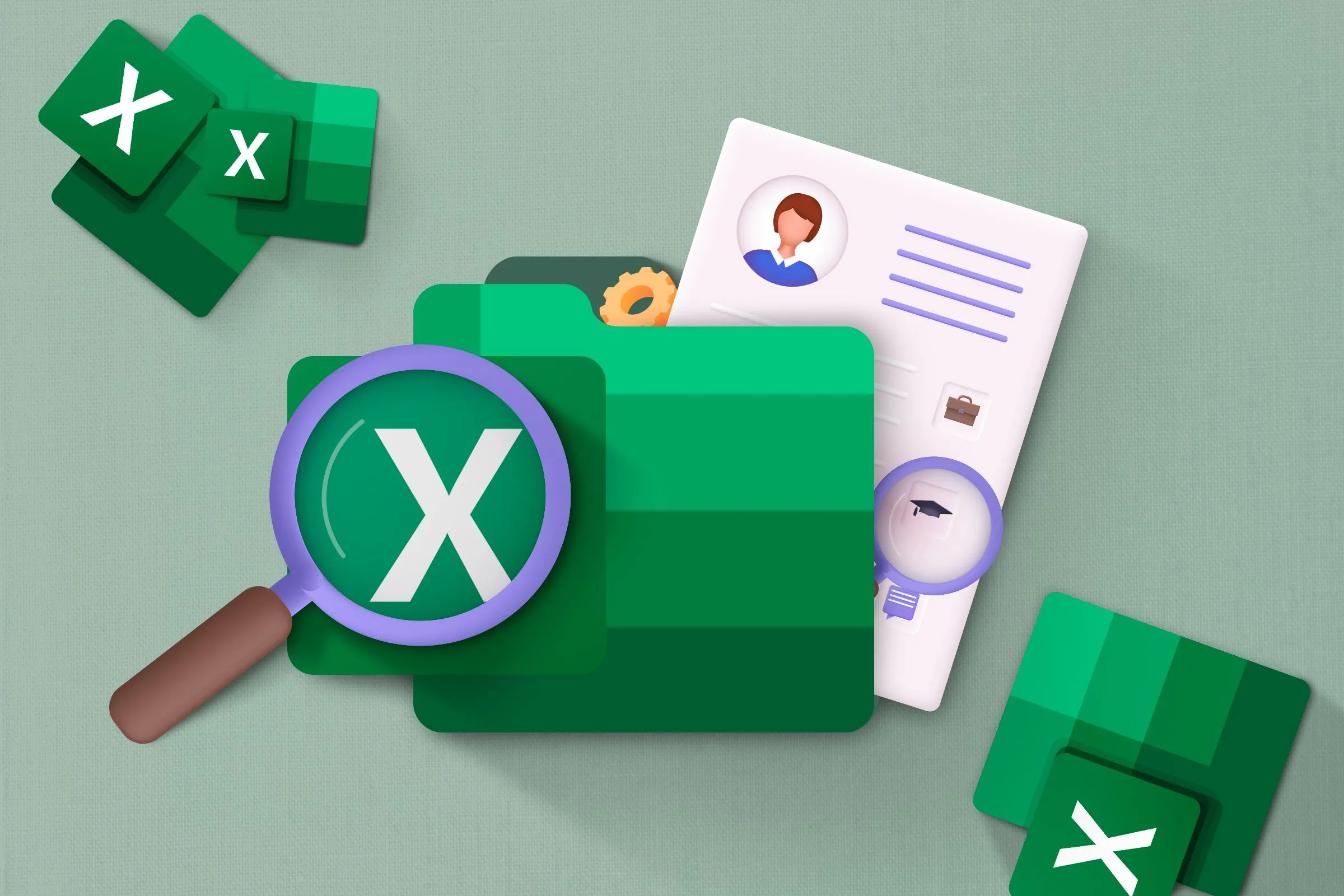Một thư mục Excel chứa một bản lý lịch