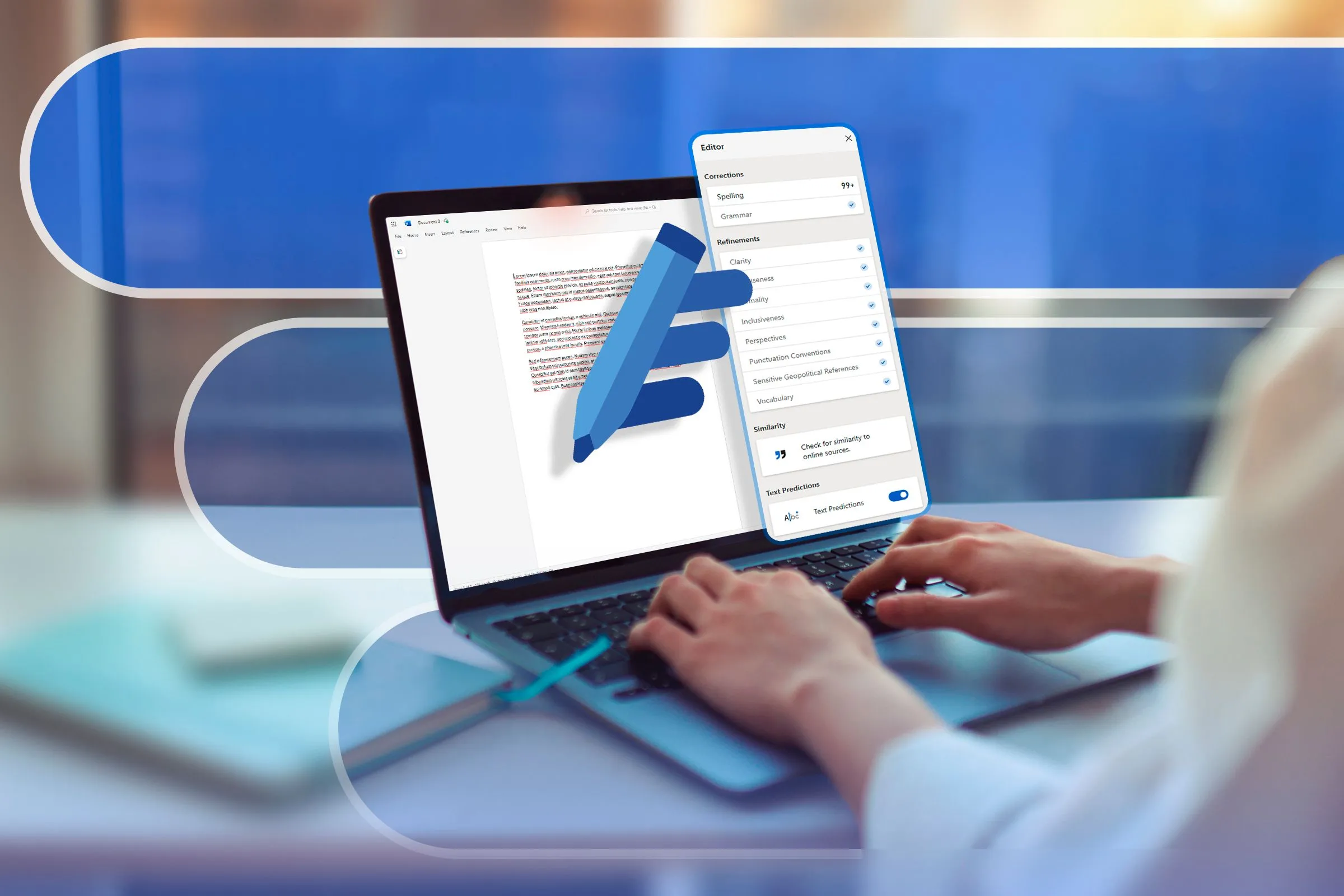 Người dùng làm việc với Microsoft Word trên laptop, minh họa sự cần thiết của định dạng PDF
