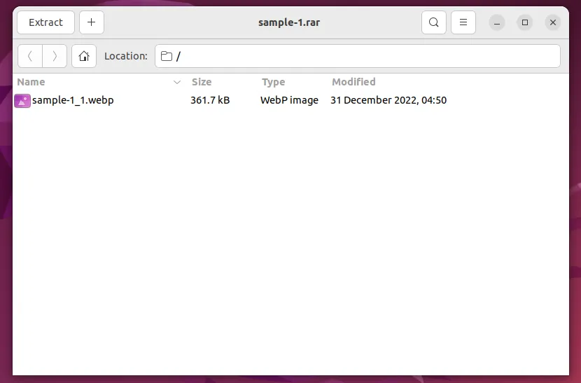 Ứng dụng giải nén File Roller đang hoạt động trên môi trường desktop Ubuntu